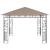 Pavilion cu plasă anti-țânțari&lumini LED,gri taupe, 3x3x2,73 m GartenMobel Dekor