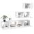 Set dulap TV, 4 piese, alb, lemn prelucrat GartenMobel Dekor