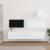 Set dulap TV, 4 piese, alb, lemn prelucrat GartenMobel Dekor