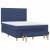 Pat box spring cu saltea, albastru, 140x200 cm, textil GartenMobel Dekor