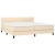 Pat box spring cu saltea, crem, 200x200 cm, textil GartenMobel Dekor