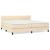 Pat box spring cu saltea, crem, 200x200 cm, textil GartenMobel Dekor