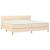 Pat box spring cu saltea, crem, 200x200 cm, textil GartenMobel Dekor