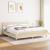 Pat box spring cu saltea, crem, 200x200 cm, textil GartenMobel Dekor