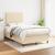 Pat box spring cu saltea, crem, 120x200 cm, textil GartenMobel Dekor