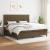 Pat box spring cu saltea, maro închis, 200x200 cm, textil GartenMobel Dekor