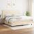Pat box spring cu saltea, crem, 200x200 cm, textil GartenMobel Dekor