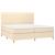 Pat box spring cu saltea, crem, 200x200 cm, textil GartenMobel Dekor