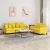 Set de canapele cu perne, 2 piese, galben deschis, textil GartenMobel Dekor