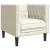 Set canapele Chesterfield cu 3 locuri, crem, piele eco. GartenMobel Dekor