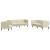 Set canapele Chesterfield cu 3 locuri, crem, piele eco. GartenMobel Dekor