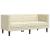 Set canapele Chesterfield cu 3 locuri, crem, piele eco. GartenMobel Dekor