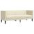 Set canapele Chesterfield cu 2 locuri, crem, piele eco. GartenMobel Dekor