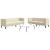 Set canapele Chesterfield cu 2 locuri, crem, piele eco. GartenMobel Dekor