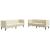 Set canapele Chesterfield cu 2 locuri, crem, piele eco. GartenMobel Dekor