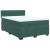 Pat box spring cu saltea, verde închis, 140x190 cm, catifea GartenMobel Dekor