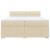 Pat box spring cu saltea, crem, 200x200 cm, textil GartenMobel Dekor