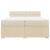 Pat box spring cu saltea, crem, 200x200 cm, textil GartenMobel Dekor