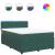 Pat box spring cu saltea, verde închis, 140x190 cm, catifea GartenMobel Dekor