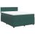 Pat box spring cu saltea, verde închis, 140x190 cm, catifea GartenMobel Dekor