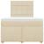 Pat box spring cu saltea, crem, 120x200 cm, textil GartenMobel Dekor