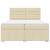 Pat box spring cu saltea, crem, 200x200 cm, textil GartenMobel Dekor