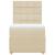 Pat box spring cu saltea, crem, 100x200 cm, textil GartenMobel Dekor