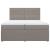 Pat box spring cu saltea, gri taupe, 200x200 cm, textil GartenMobel Dekor