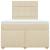Pat box spring cu saltea, crem, 120x200 cm, textil GartenMobel Dekor