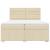 Pat box spring cu saltea, crem, 200x200 cm, textil GartenMobel Dekor