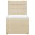 Pat box spring cu saltea, crem, 100x200 cm, textil GartenMobel Dekor
