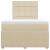 Pat box spring cu saltea, crem, 120x200 cm, textil GartenMobel Dekor