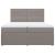 Pat box spring cu saltea, gri taupe, 200x200 cm, textil GartenMobel Dekor