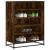 Pantofar, stejar fumuriu, 75x38x97,5 cm, lemn prelucrat/metal GartenMobel Dekor