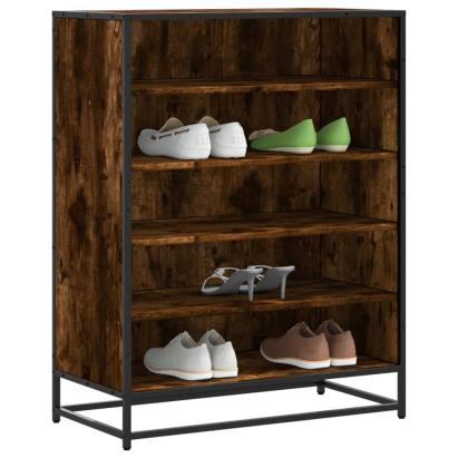 Pantofar, stejar fumuriu, 75x38x97,5 cm, lemn prelucrat/metal GartenMobel Dekor