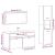 Set mobilier de baie, 3 piese, gri beton, lemn compozit GartenMobel Dekor