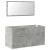 Set mobilier de baie, 4 piese, gri beton, lemn compozit GartenMobel Dekor