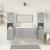 Set mobilier de baie, 4 piese, gri beton, lemn compozit GartenMobel Dekor