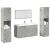 Set mobilier de baie, 4 piese, gri beton, lemn compozit GartenMobel Dekor