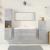 Set mobilier de baie, 5 piese, gri beton, lemn prelucrat GartenMobel Dekor