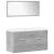 Set mobilier de baie, 5 piese, gri beton, lemn prelucrat GartenMobel Dekor