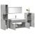 Set mobilier de baie, 5 piese, gri beton, lemn prelucrat GartenMobel Dekor