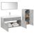 Set mobilier de baie, 4 piese, gri beton, lemn compozit GartenMobel Dekor