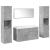 Set mobilier de baie, 5 piese, gri beton, lemn prelucrat GartenMobel Dekor