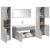 Set mobilier de baie, 5 piese, gri beton, lemn prelucrat GartenMobel Dekor