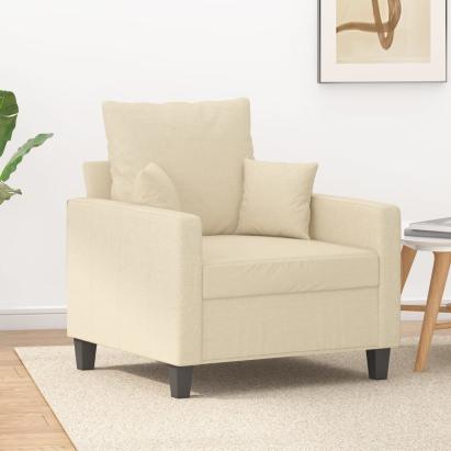 Fotoliu canapea, crem, 60 cm, material textil GartenMobel Dekor