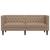 Canapea Chesterfield cu 2 locuri, cappuccino, piele ecologică GartenMobel Dekor