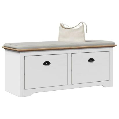 Bancă pentru hol „BODO” albă și maro 114x40x45 cm GartenMobel Dekor
