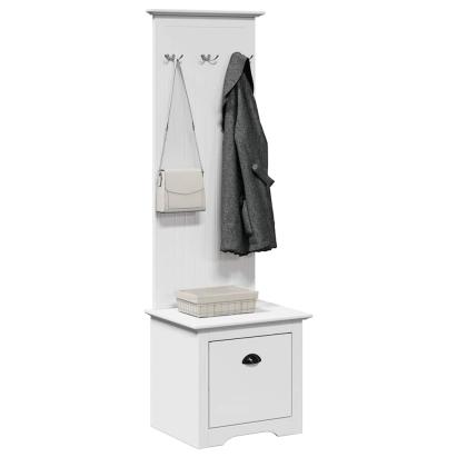 Dulap de hol cu cârlige „BODO” Alb 50x40x157 cm GartenMobel Dekor