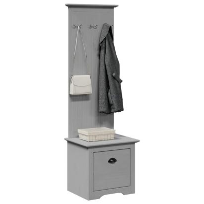 Dulap de hol cu cârlige „BODO” gri 50x40x157 cm GartenMobel Dekor